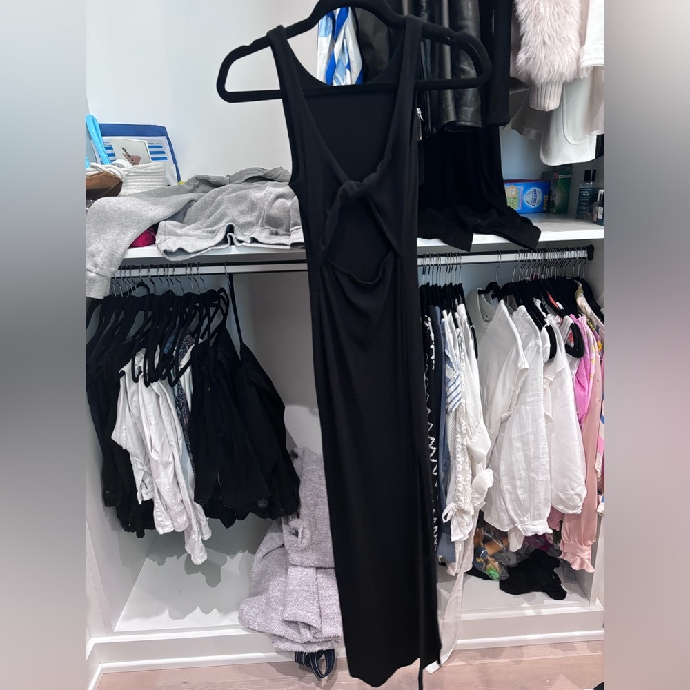 Lspace black stretchy dress